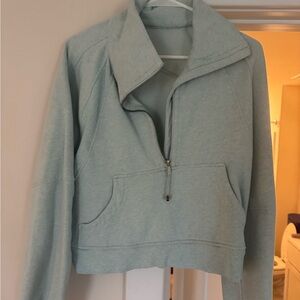 Women's Light green Quarter-Zip Top